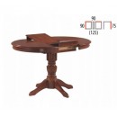 Стол обеденный SIGNAL MARGO темный орех/темный орех 90-125/90